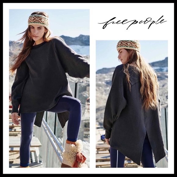 FREE PEOPLE BOHO TUNIC OVERSIZED PULLOVER TOP A2C - Picture 13 of 16